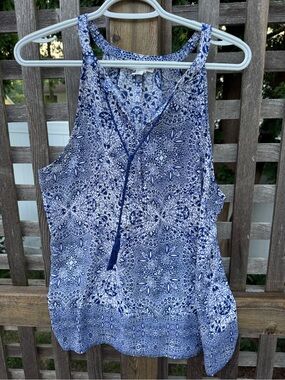 Sleeveless tank floral top Large